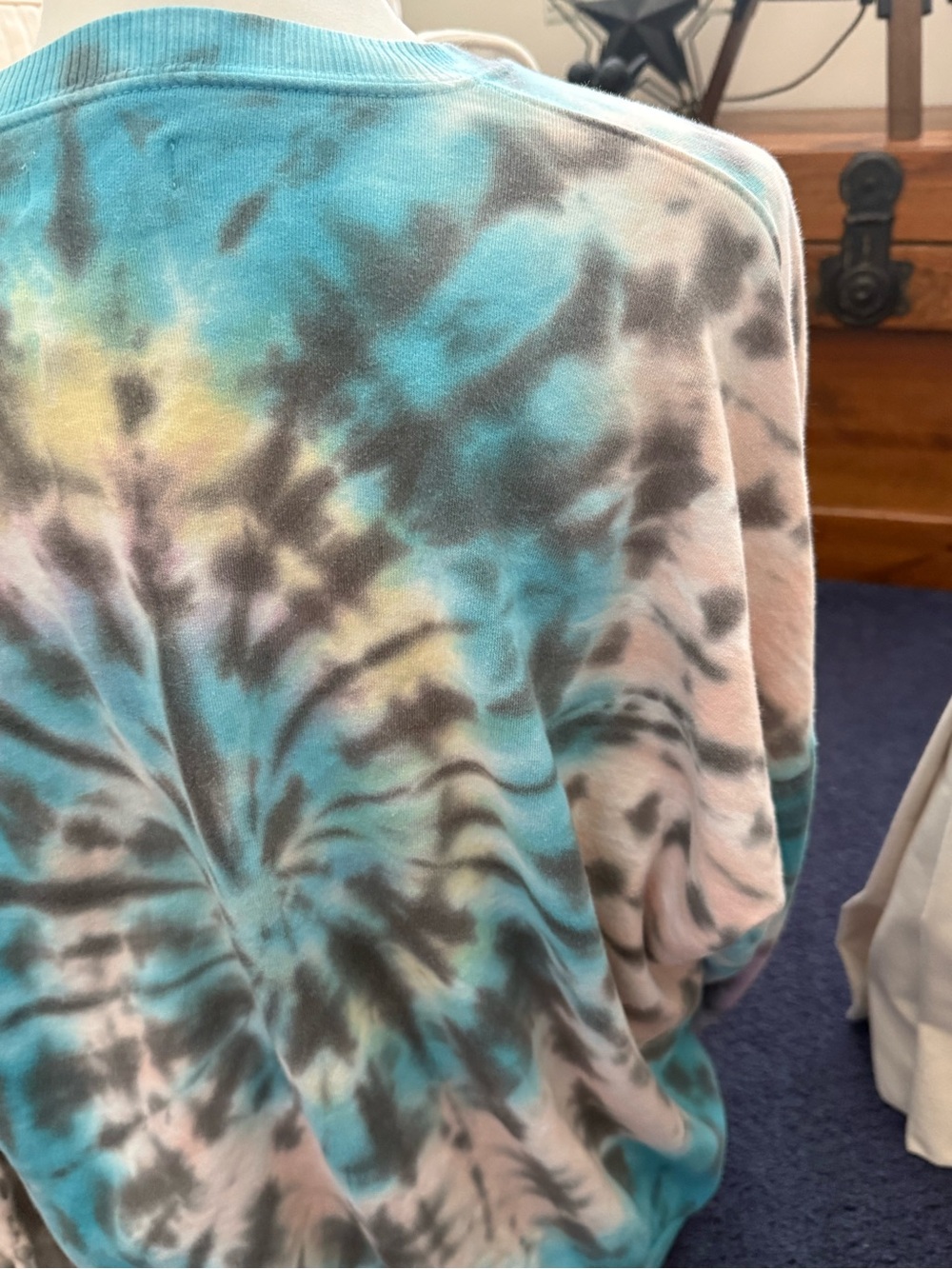 Lovers + Friends Tie-Dye Crewneck Sweater in Teal, Purple & Pink - Picture 10 of 10